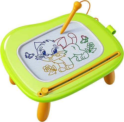 KOKODI Juguetes de regalo para niñas de 1, 2, 3 años, tablero de dibujo magnético resistente, almohadilla de dibujo para dibujo, aprendizaje