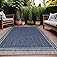 LuuL Home Bordered Outdoor Rug 5x7 Washable Outside Carpet for Indoor Patio Porch Waterproof Easy Cleaning Non Shedding Area 