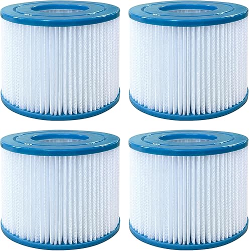 Filtro de spa tipo VI compatible con Lay-Z-Spa, Coleman SaluSpa 90352E, paquete de 4