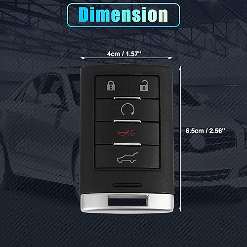 Miniatura 6 de uxcell 2 unidades NBG009768T 315Mhz repuesto sin llave remoto de entrada para Cadillac ATS XTS 2013-2014 para Cadillac SRX 2010-2015 2694A-009768T