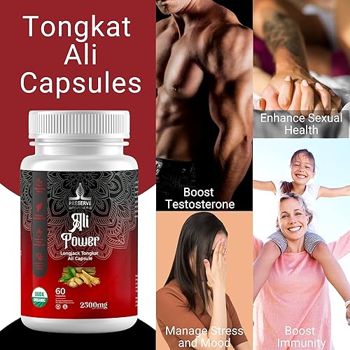 Miniatura 2 de Cápsulas puras de Tongkat Ali, píldoras de polvo de raíz Longjack probadas y certificadas por la NSF, Tongkat Ali para hombres y mujeres, suplemento