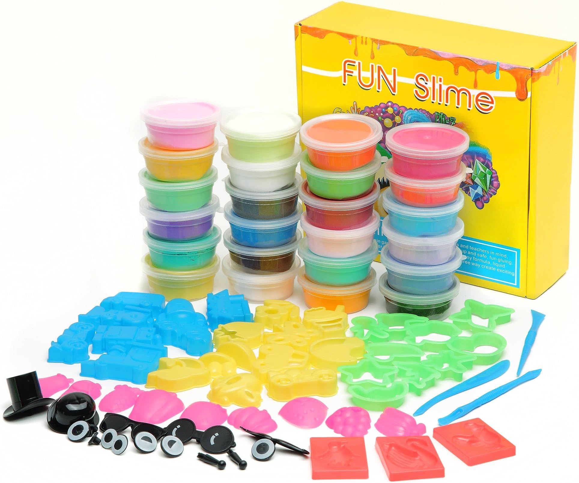 24 Farben Modelliermasse Lufttrocknend - Knete Set Mit Werkzeugen Für Kinder