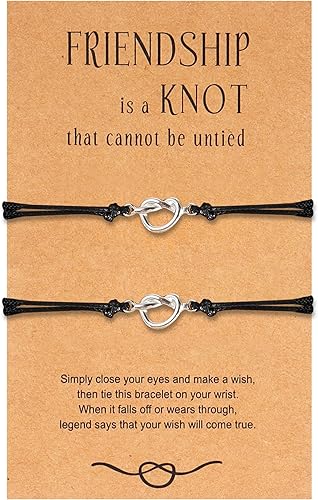 Pulsera para mejor amiga, pulseras de nudo de amor para mujer, pulseras a juego para mejores amigos, kit de pulsera de amistad para 23456 pulseras a