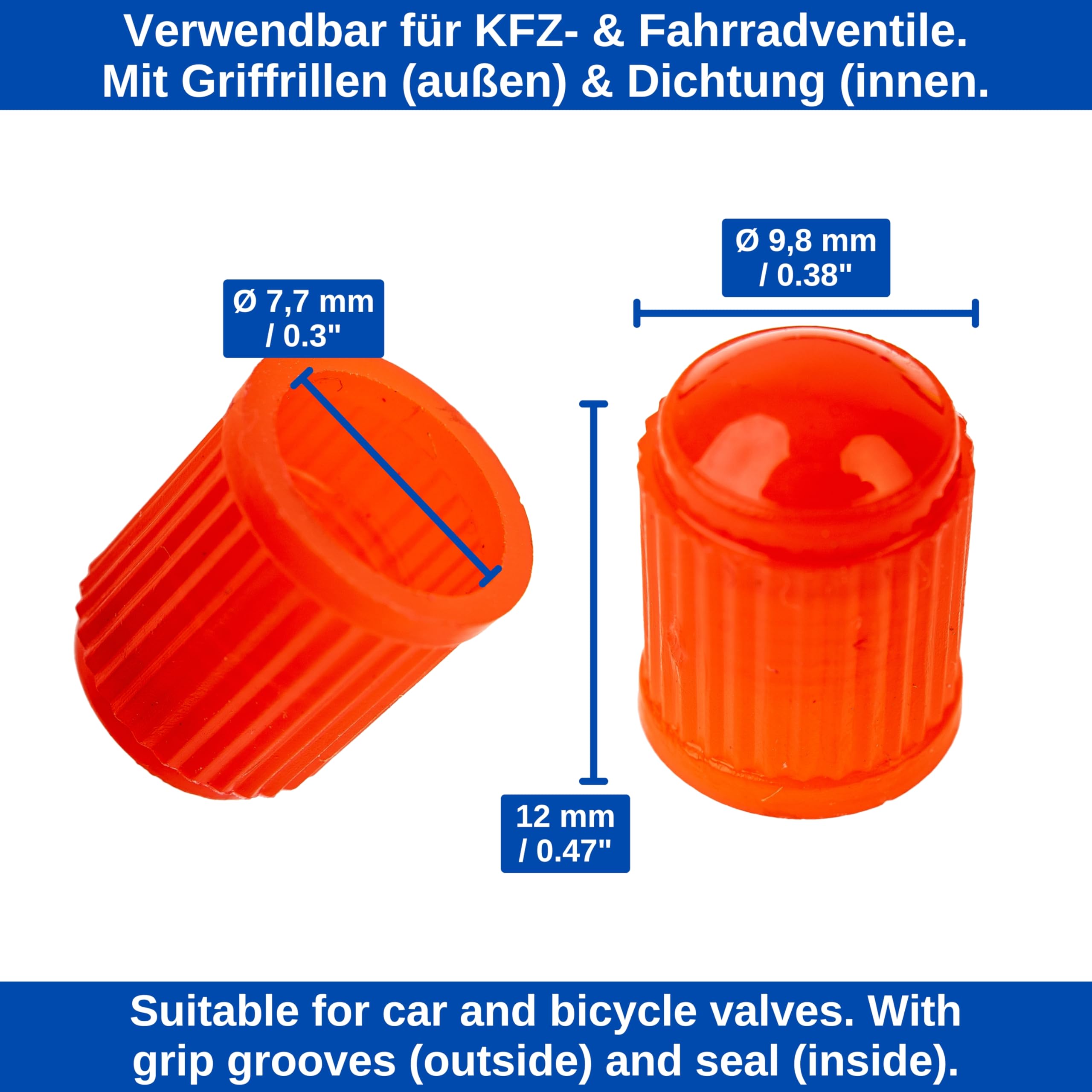 A ABSOPRO Bouchons De Valve De Pneu Pour Voiture SUV, 16Mm