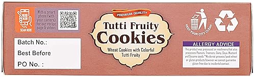 Miniatura 7 de Rani Tutti - Galletas de frutas (galletas de trigo con frutas tutti coloridas) 14 onzas (14.11 oz) galletas indias de alta calidad  Veganas  Sin OMG