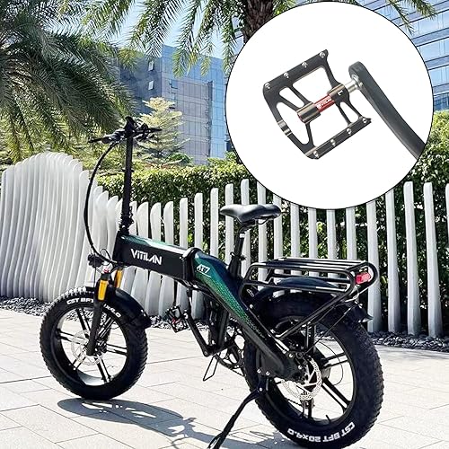 Miniatura 6 de VITILAN Pedales de bicicleta de carreteraMTB, pedales de bicicleta de aleación de aluminio, pedal de bicicleta de montaña con clavos antideslizantes