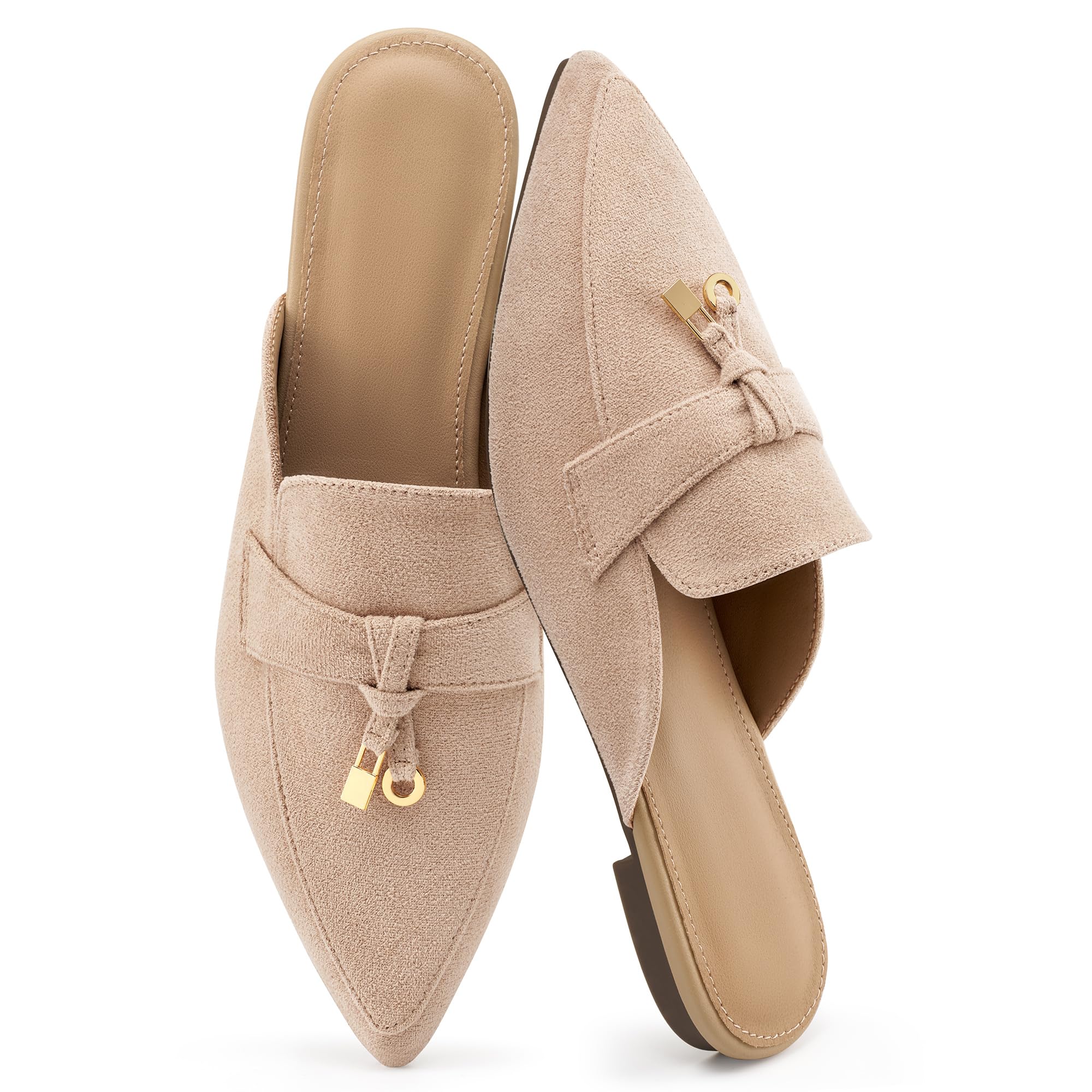 Mules for Women Flats 2026 : Pointed Toe Backless Loafers Dressy Comfortable Walking Shoes for Casual Work Business-image-14