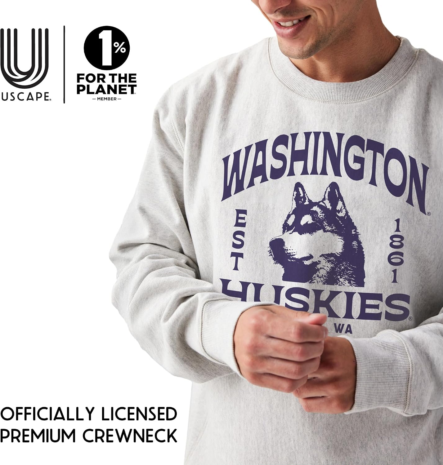 College Sports Heavyweight Crewneck Sweatshirt - Fleece Unisex Officially Licensed NCAA Men’s and Women’s Sweatshirt