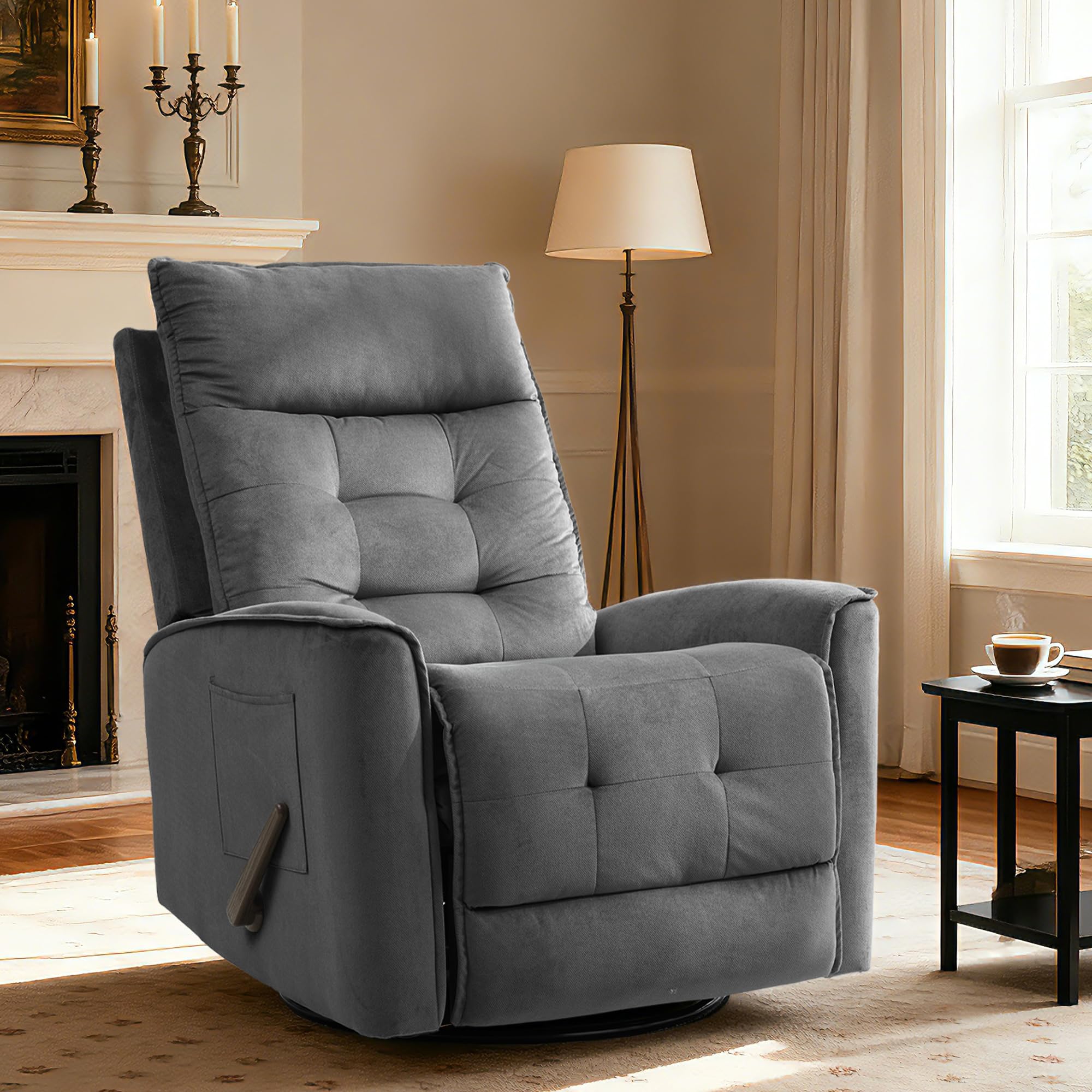 Swivel Rocker Recliner Chair for Small Spaces