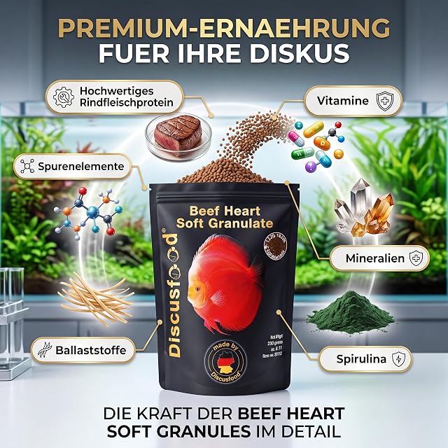Foto 2 de 6 de Beef Heart,Granulado suave, 230 g, proteína de vacuno como alimento en seco, alimento principal