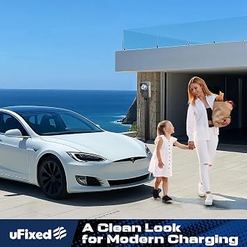 Home EV Charger Pedestal 7kW Type 2 Post – Outdoor EV Charger Stand for Tesla Wall Charger, Rust-Resistant, Easy to Install, Stable Mount for Electric Vehicle Chargers