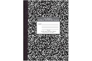 Roaring Spring Marble Composition Notebook: Unruled, Hard Cover, 80gsm Paper, 80 Sheets, 10.25" x 7.875"