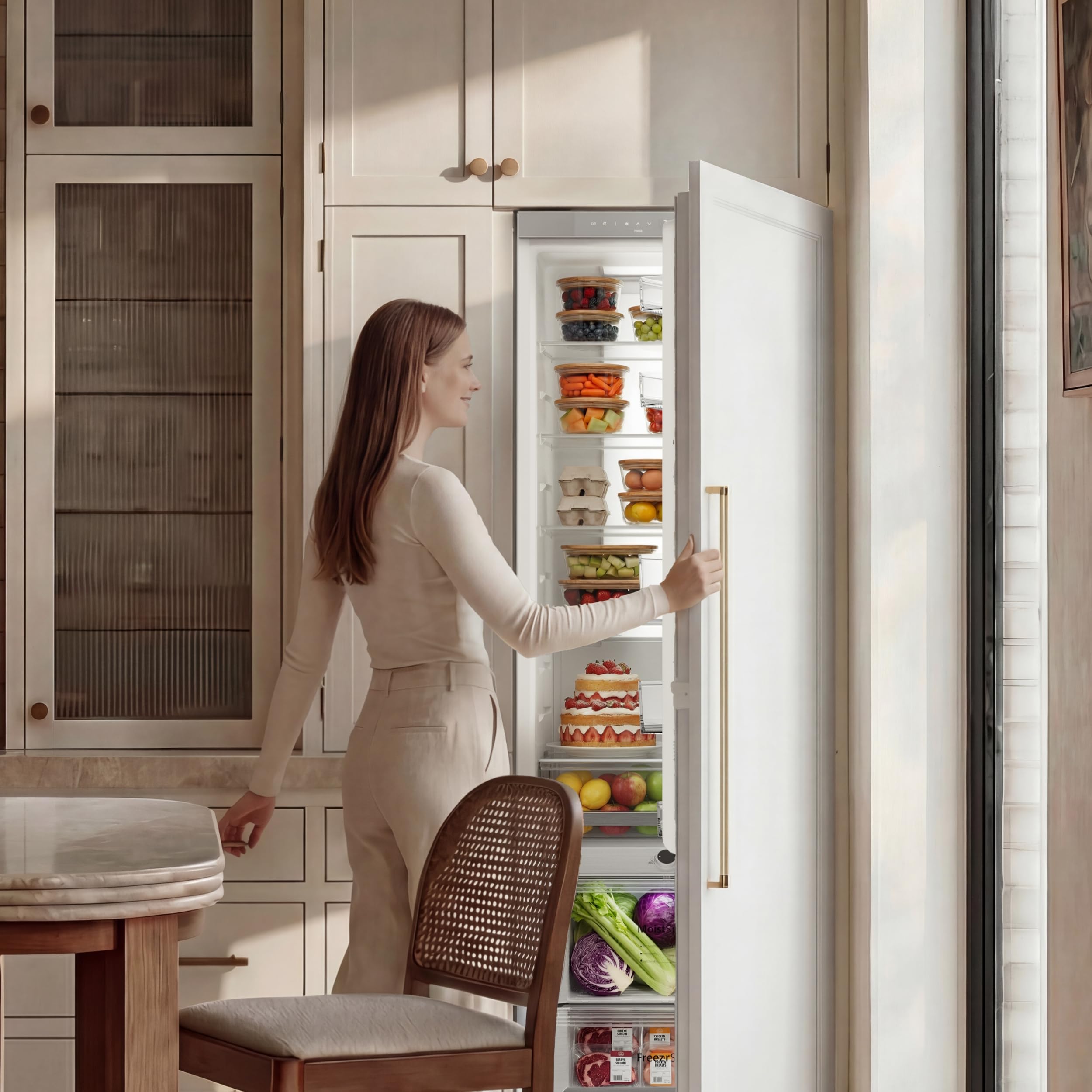 Ca'Lefort 22'' Panel Ready Refrigerator Dual Zone, Built-In Panel-Ready Fridge Perfect For Modern Kitchens, Bottom Level With Humidity Control, Built In Refrigerator 10.9 Cu.Ft (Panel Not Included) on Fridge.com - View 2