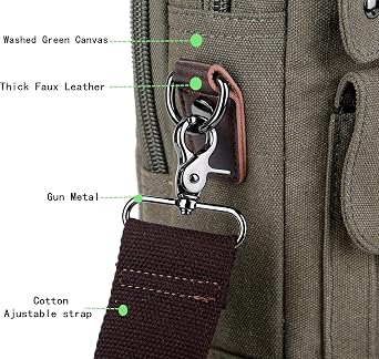 Stylish 17 inch Canvas Laptop Bag Messenger Bag Briefcase Vintage Crossbody Shoulder Bag Military Satchel for Men BC-07