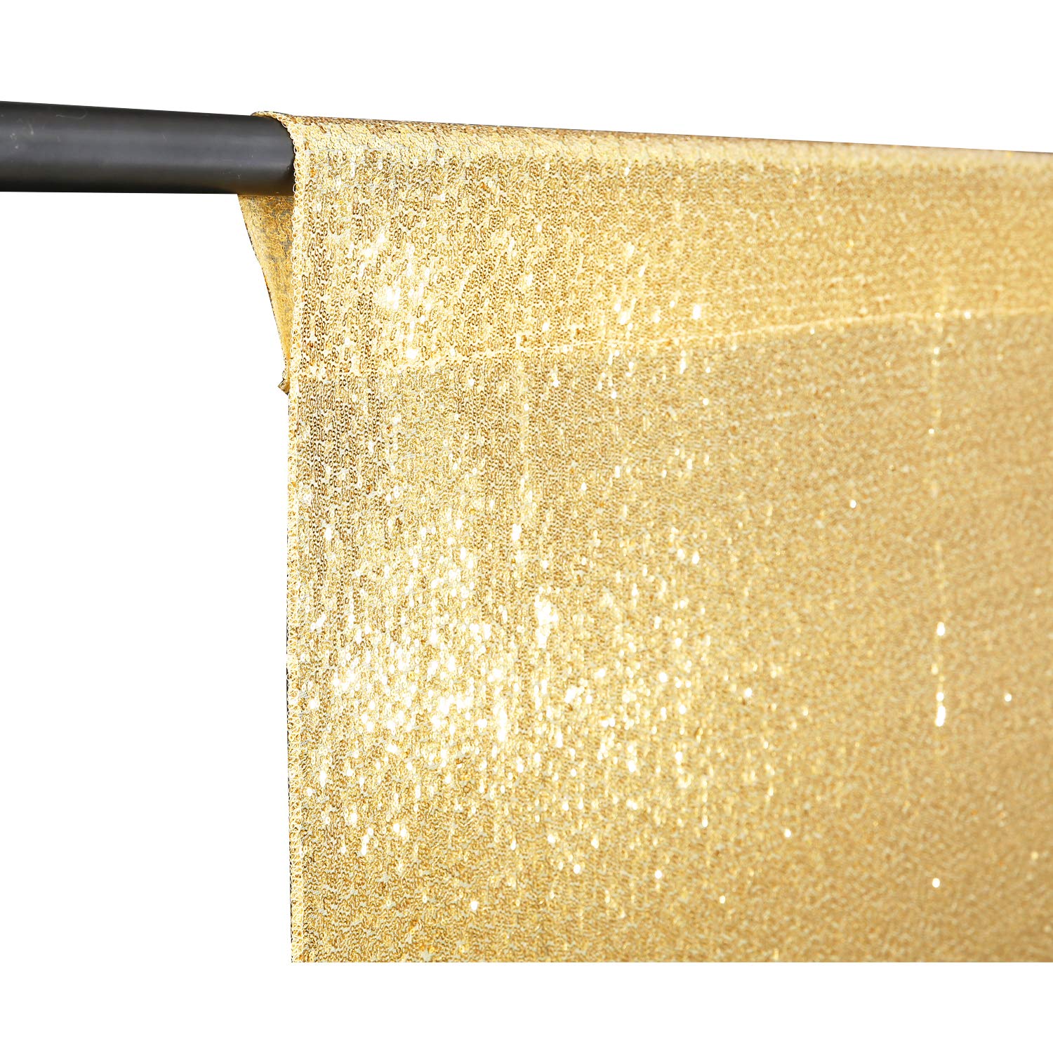 Juya Delight - Tenda per fondale con paillettes, 1,8 x 1,8 m, colore: Oro brillante