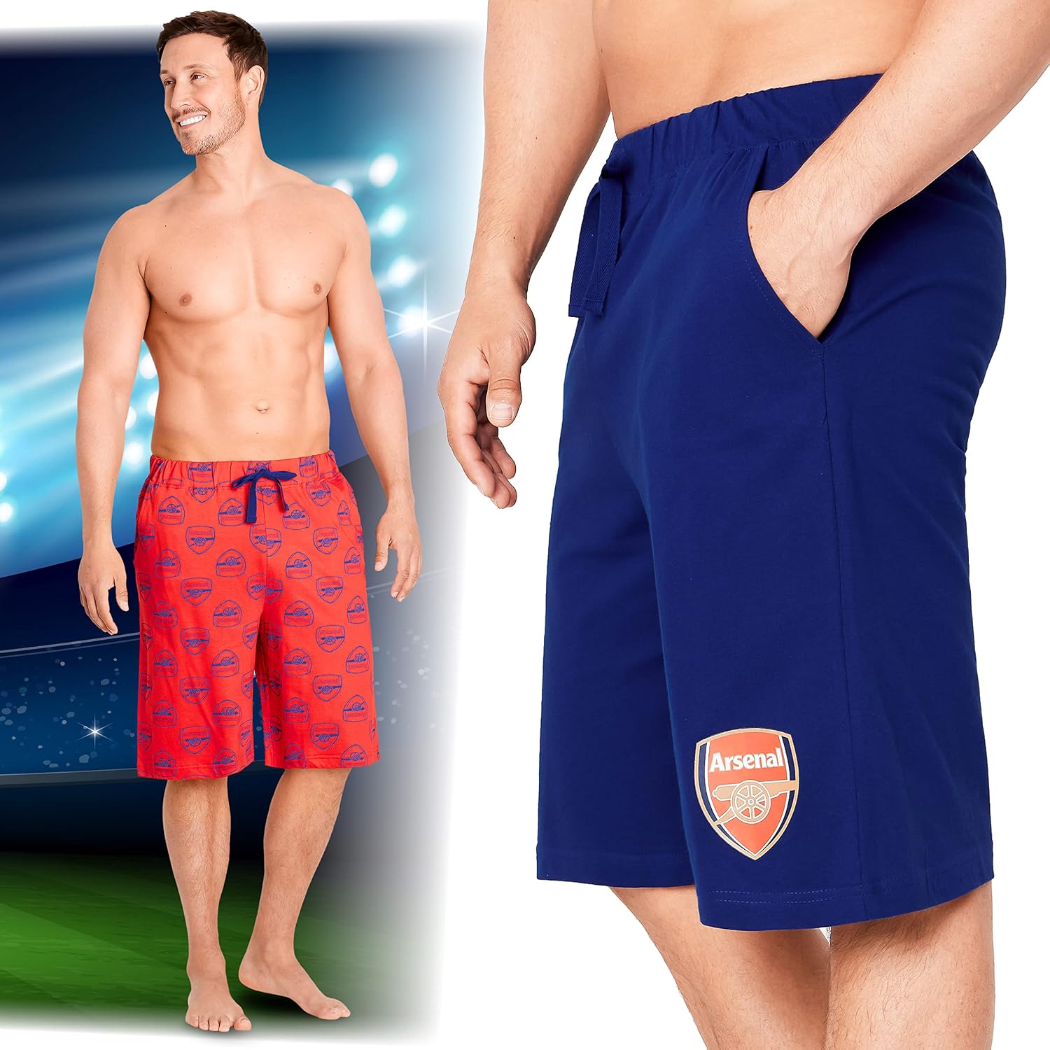 2 Pack Summer Bottoms Pyjama Shorts 