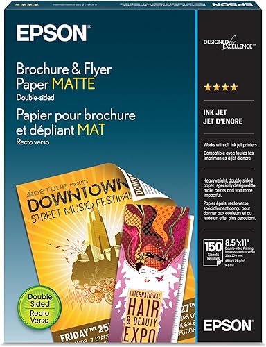 Epson Folleto y folleto de papel mate de doble cara (S042384) 8.5" x 11"
