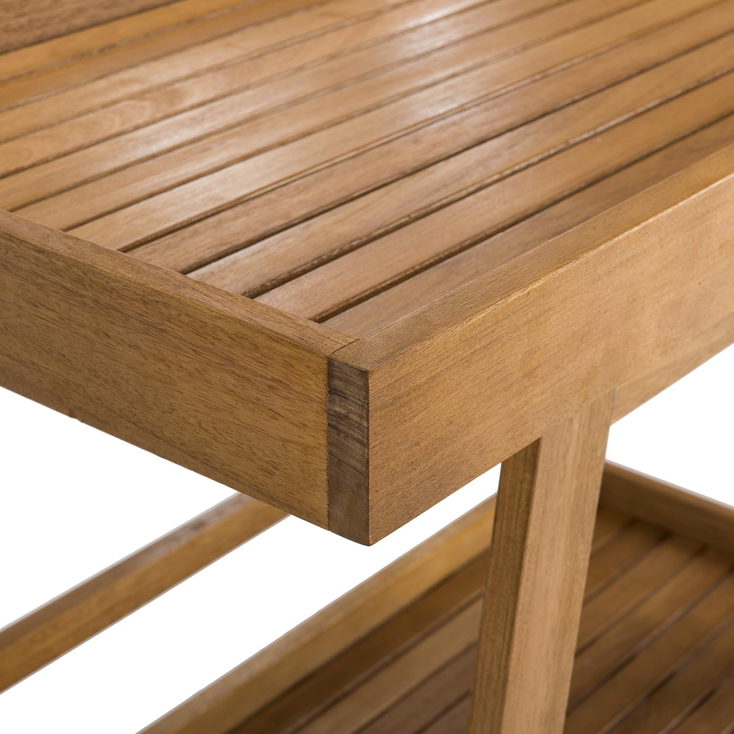 Safavieh PAT7032A Collection Renzo Teak Indoor/Outdoor Bar Cart