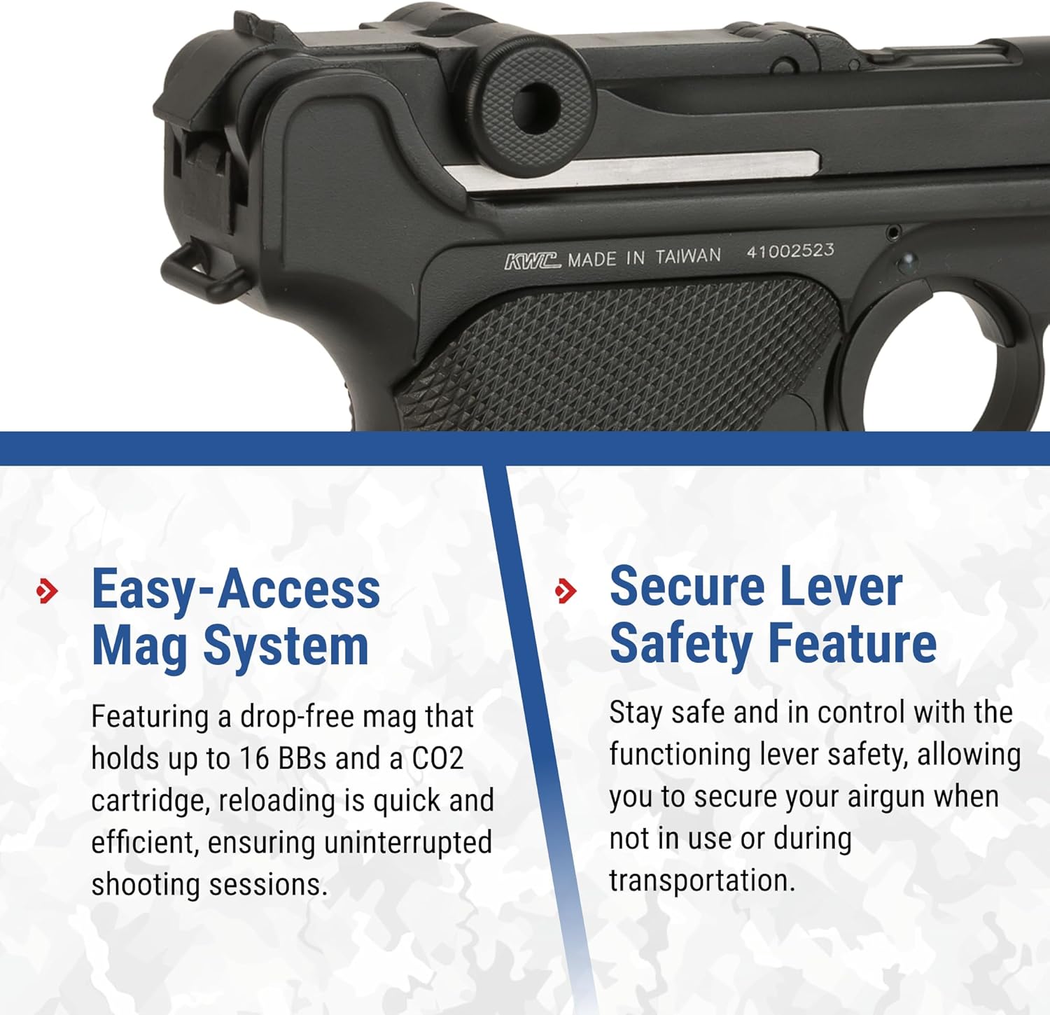 Evike Airguns - KWC P08 Luger CO2 Powered 4.5mm Air Pistol