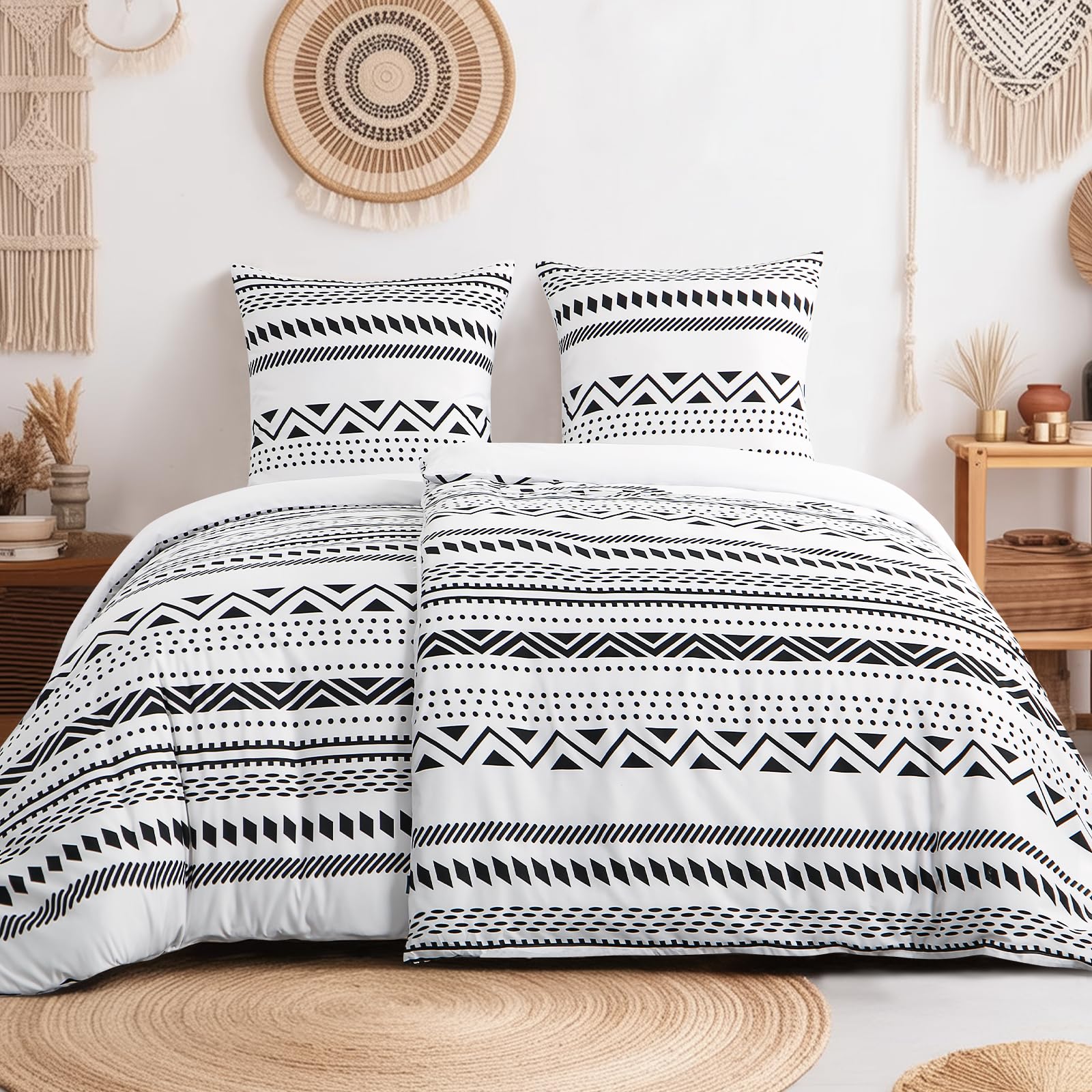 Tifschlaf Bettwäsche Bettdeckenbezug, Bettbezug mit Kissenbezüge 80x80 cm, ÖKO-TEX Mikrofaser Bettwäsche-Sets mit Reißverschluss