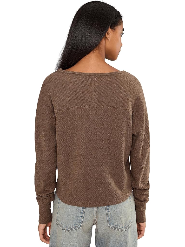 Brown Free People Jess Long Sleeve