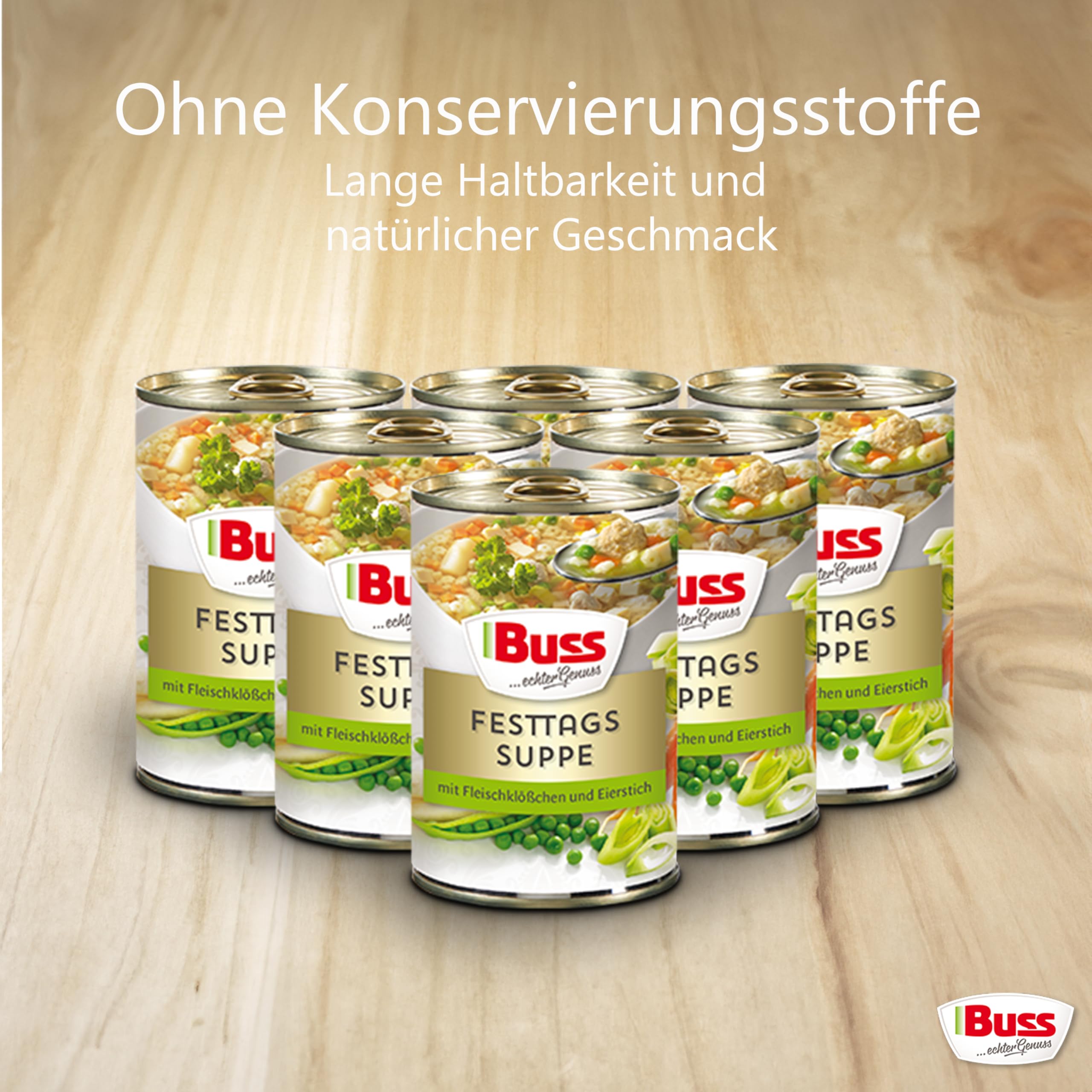 Leckere Gemüsesuppe mit Eierstich und Nudeln - Schnelle Fertiggerichte zum Aufwärmen in Mikrowelle & Topf - Lange haltbar