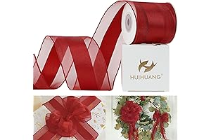 HUIHUANG Red Christmas Tree Ribbon Garland