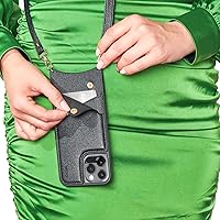 Vista 5 de KIQUE Funda cruzada para teléfono y cartera - para iPhone 11 11 Pro 11 Pro Max XR 1212 Pro 12 Pro Max (negro, iPhone 11 Pro)