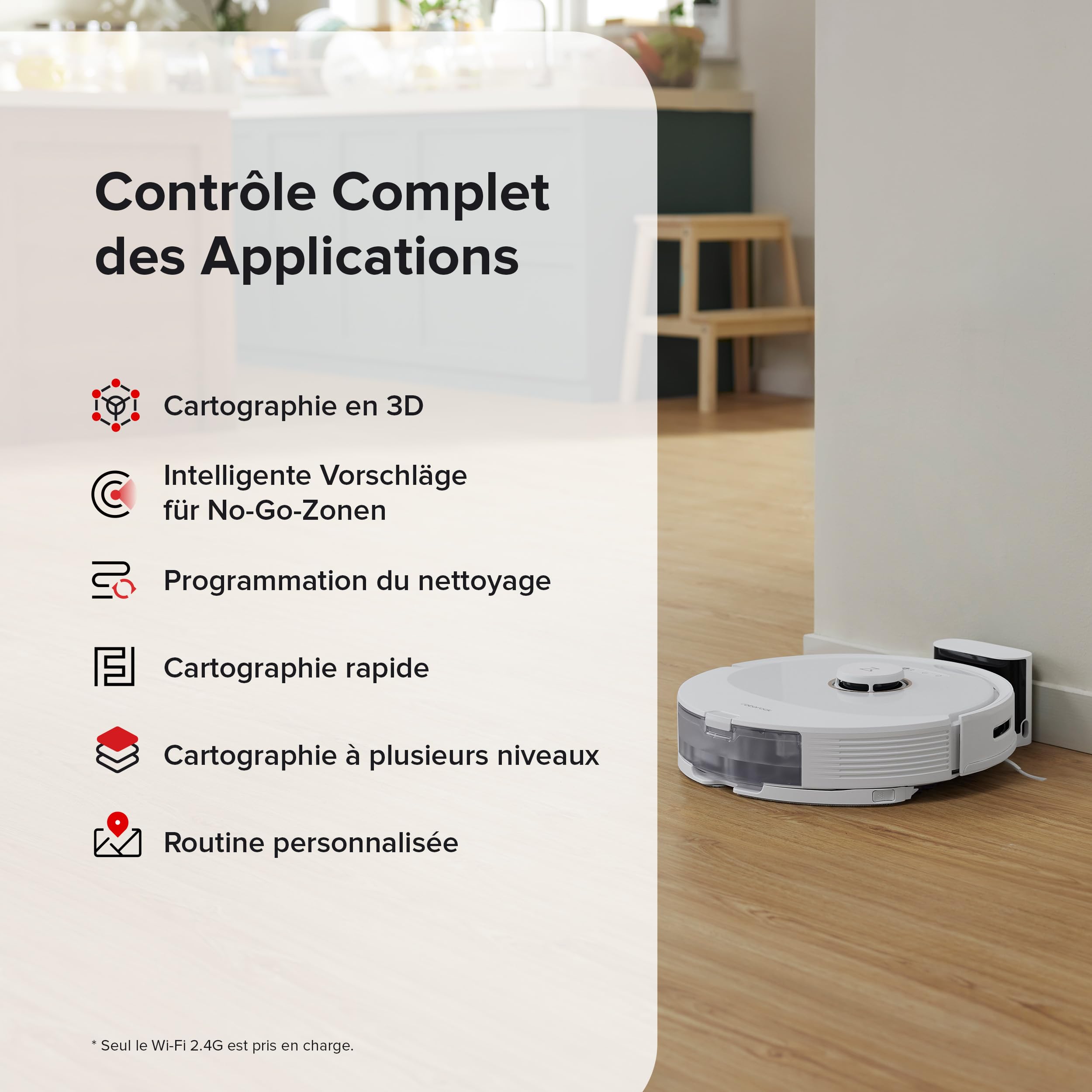 roborock Q8 Max Saugroboter mit DuoRoller-Bürste, 5500Pa Saugkraft, 470mL Staubbehälter, 350mL Wassertank, Staubsauger Wischroboter PreciSense-LiDAR-Navigation (Generalüberholt) (Weiß)