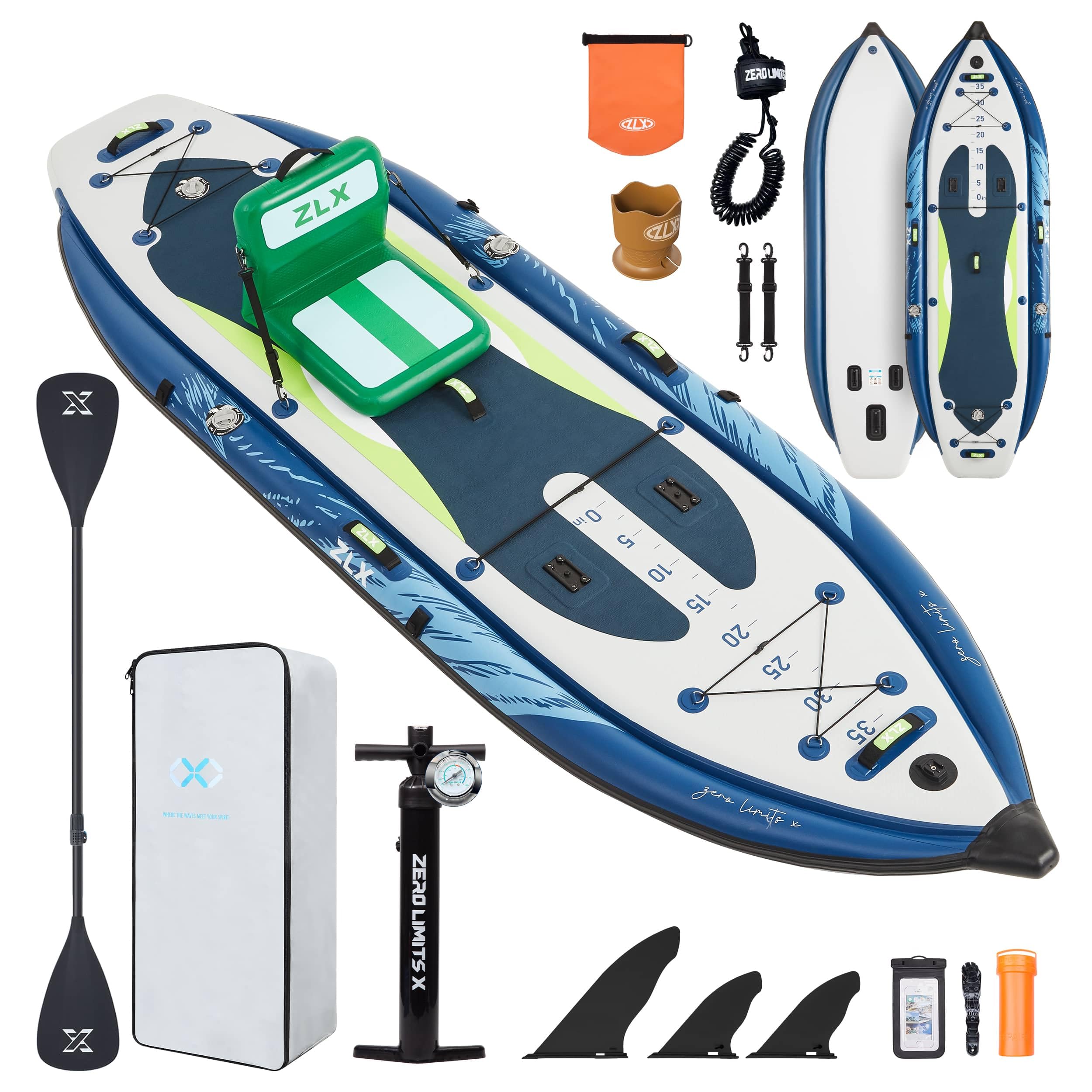 Amazon.com : ZLX 11'6''x42'' Extra Wide Inflatable Fishing Paddle