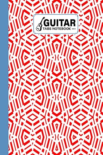 Guitar Tab Notebook Premium Rectangles Cover Guitar Tab Notebook, Music Paper Notebook, Blank Guitar Tablature Music Note, 120 Pages - Size 6" x 9"