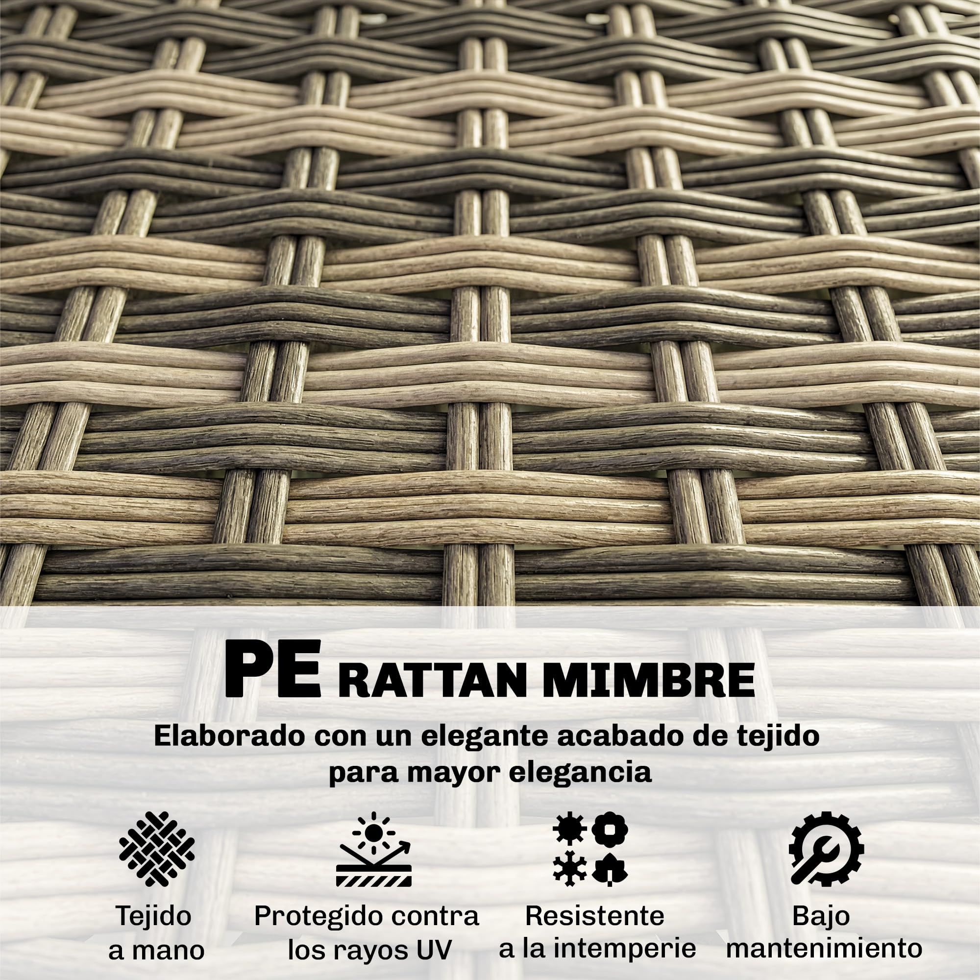 Outsunny Conjunto de Jardín de Ratán de 5 Piezas, Conjunto Terraza Resistente, Muebles Jardín Exterior Incluye Cojines, 2 Sillones de Esquina, Sillón sin Brazos, Reposapiés y Mesa Centro, Gris Oscuro