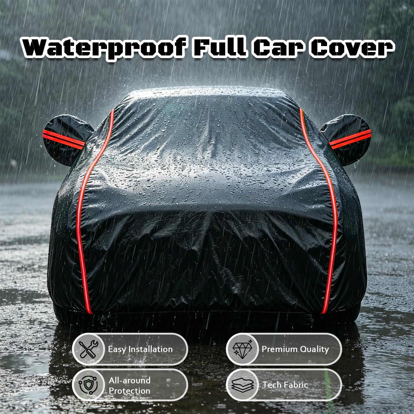 Funda Coche Exterior para Audi A2 2000-2005,Funda para Coche Impermeable, Antipolvo, Antiviento, Protección Solar y Antirrayas, Adecuada para Todo el Año 121d