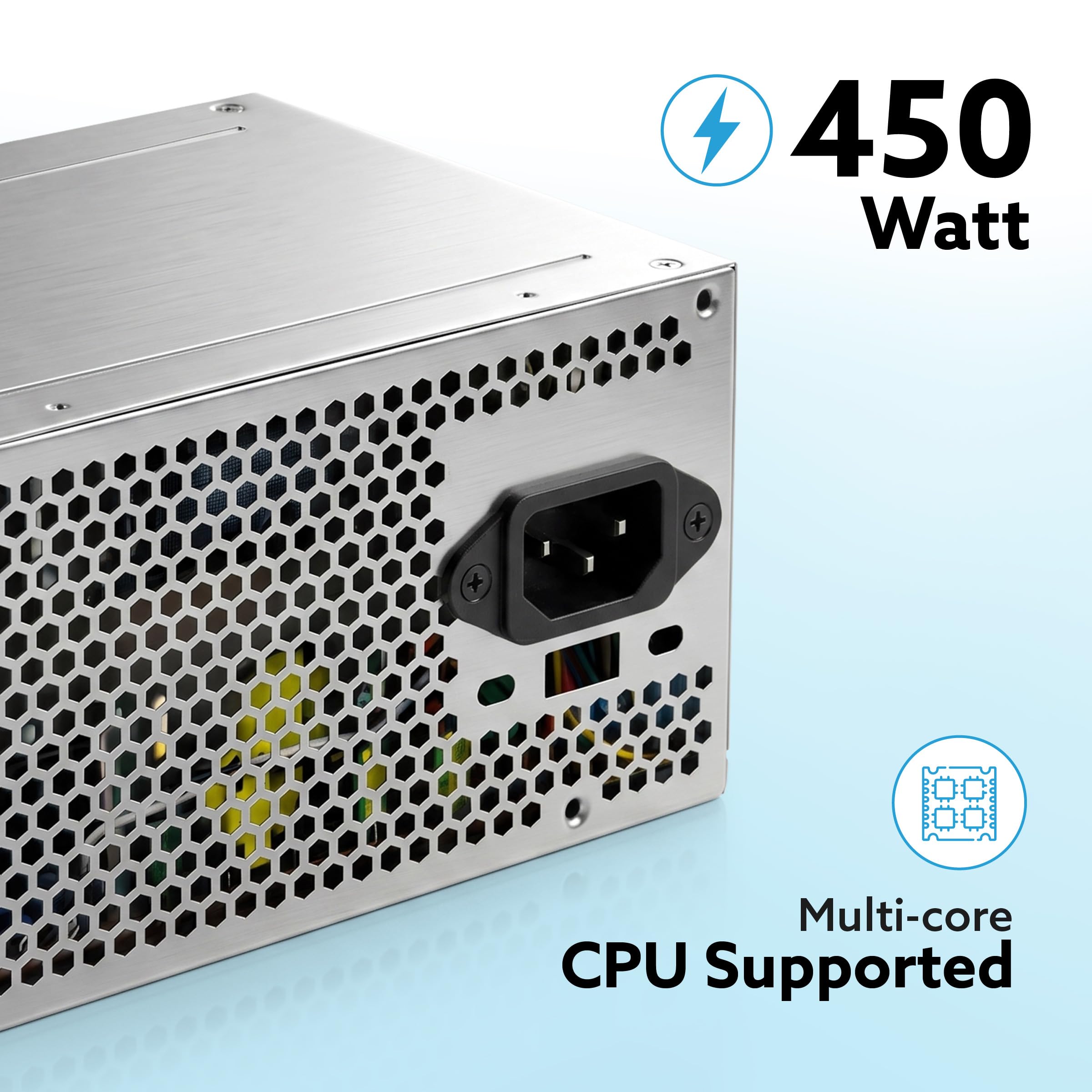 Frontech ATX P4 Computer SMPS Power Supply, 450W, 80mm Smart Silent Cooling Fan, 8(6+2) PIN PCI-E, Built-in Dual Power Protection (PS-0005A) — Amazon image 3