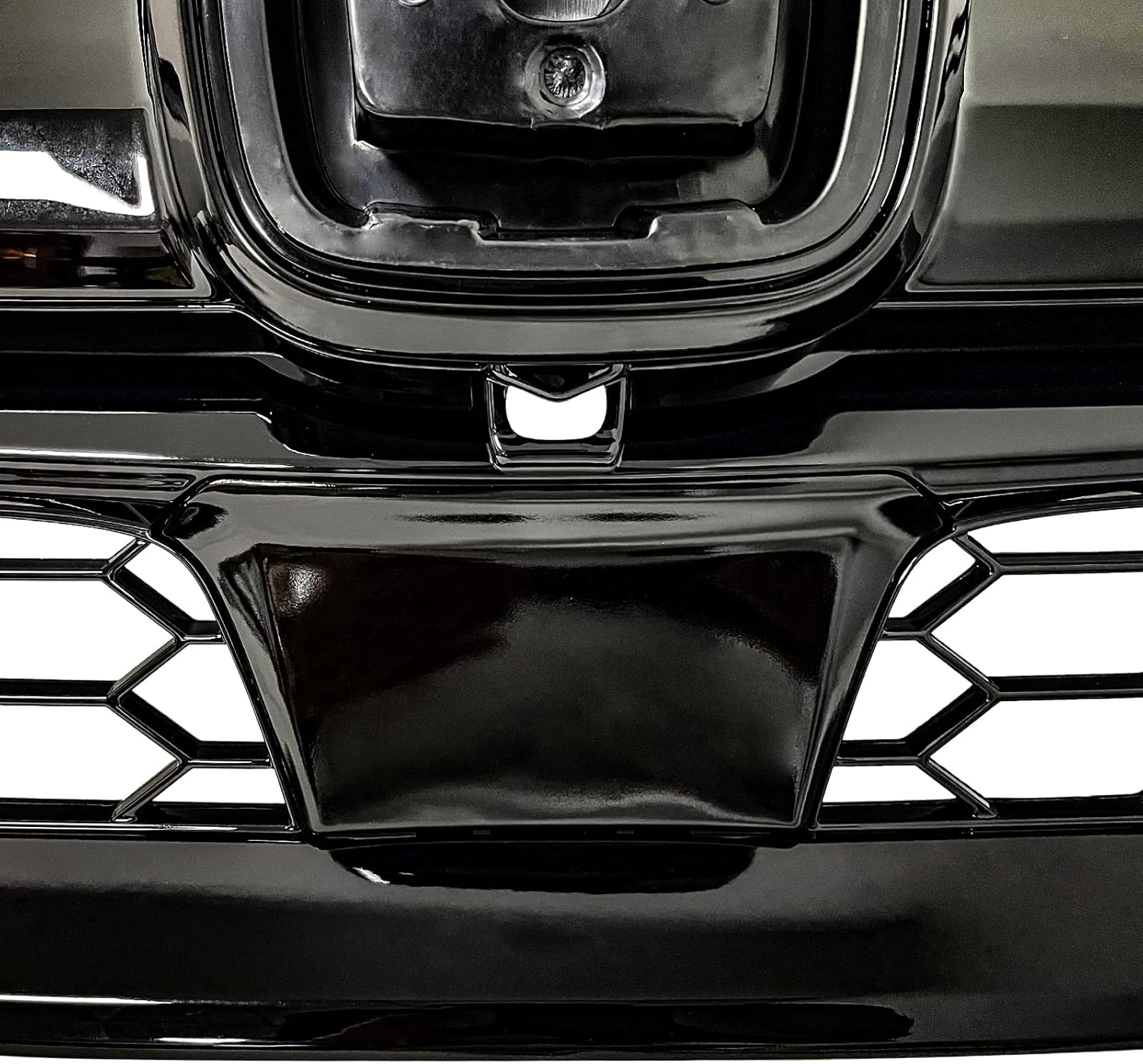 YLT AUTO Front Bumper Cover Grille Cover Replacement Kit Gloss Black Shield Honeycomb Air Intake for 2017 2018 2019 Honda CR-V CRV