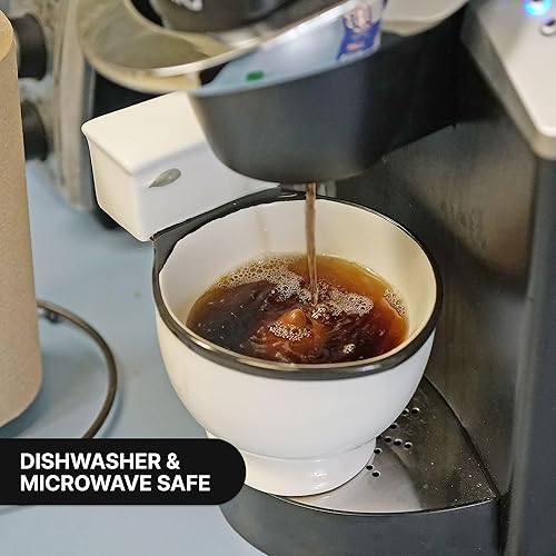 Miniatura 3 de Fairly Odd Novelties Taza de café de cerámica para inodoro, ahora con caca oculta, 11 onzas, color blanco