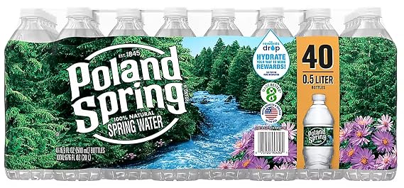Poland Spring Bottled Water, 40 Count