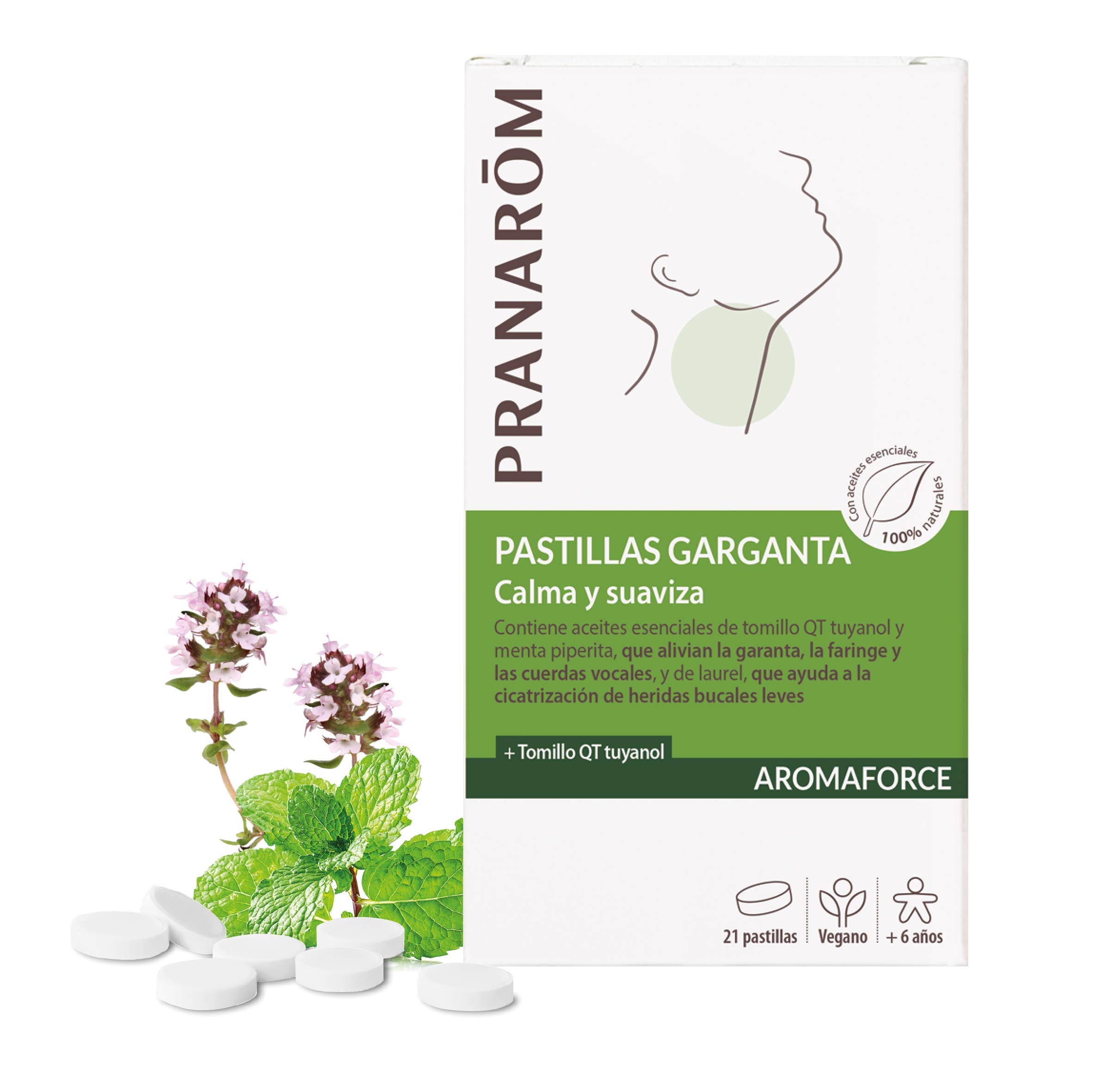 PranaromAROMAFORCE Tablets GARGAN 21 Uni, Neutral, Standard, 21