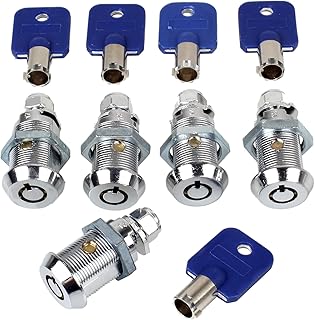 EG STARTS 5X 7/8" Arcade Locks Arcade Machine Cash Door Tool Boxs Tubular Cam Locks Cabinet Door Atom Lock with 5 Alike Ke...