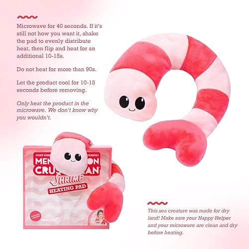 Miniatura 4 de Camarones crustáceos de menstruación almohadilla térmica para microondas con aroma a lavanda