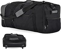 Travelers Club Midgard 32" Expandable Rolling Duffel Bag - Collapsible Polyester Travel Luggage for Easy Packing