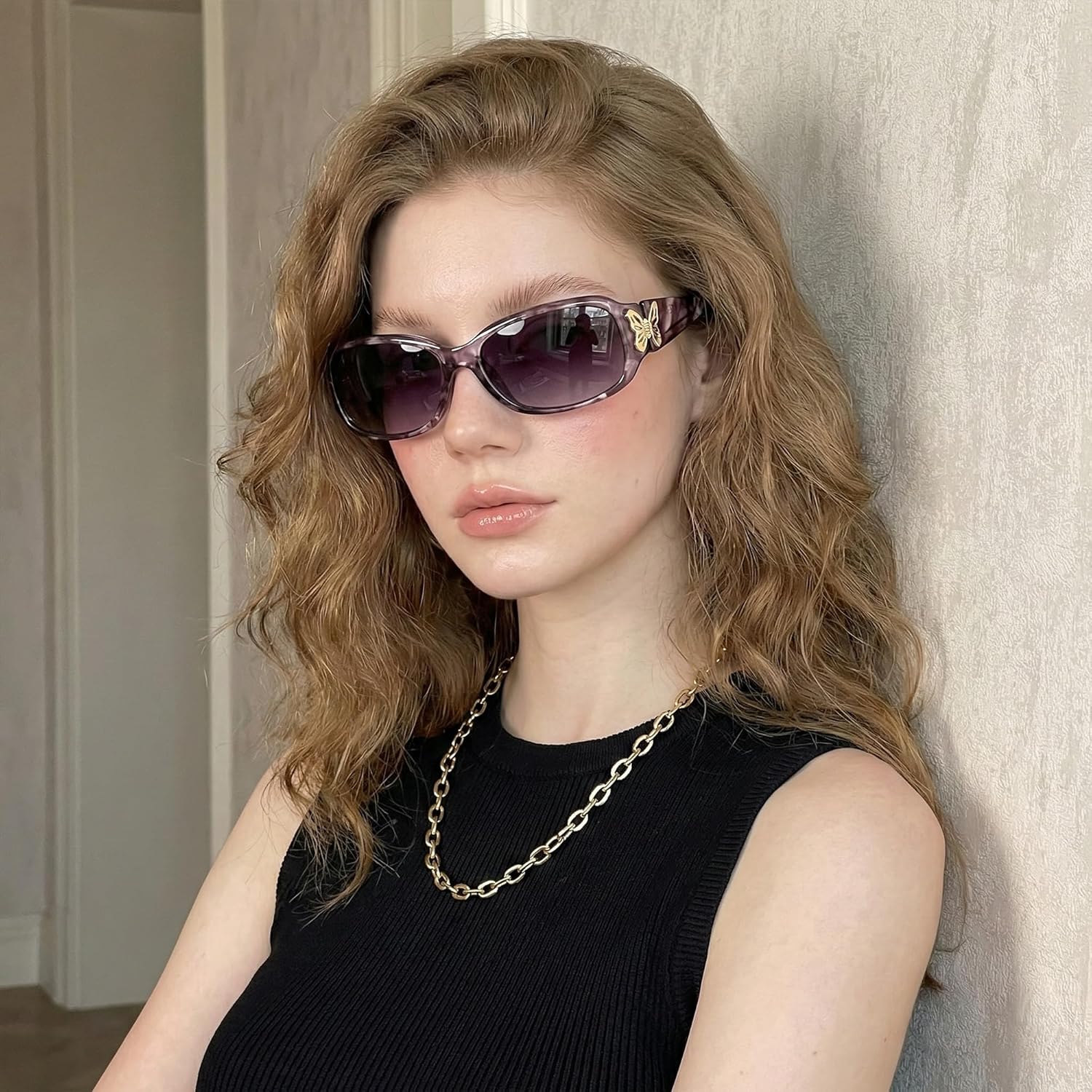 SIPHEW Women's Polarized Sunglasses - Wrap Around Stylish Rectangular Frame w UV Protection Sun Glasses for Women - Image 2