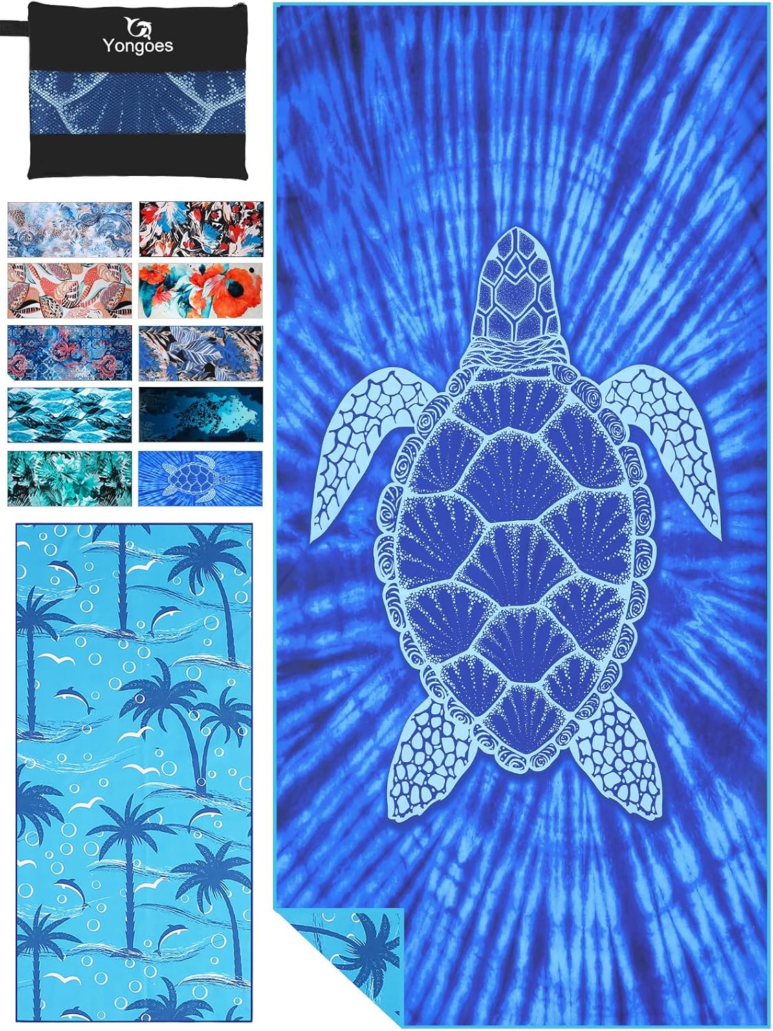 Microfiber Lightweight Thin Beach Towel Sand Free Quick Dry Super