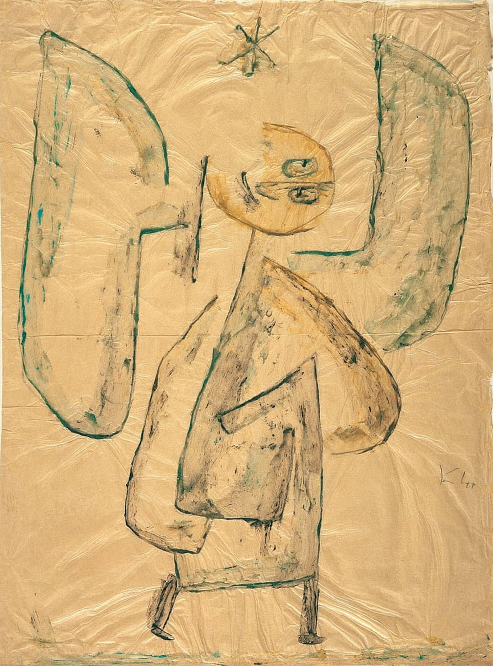 SERENDIPITP Aesthetic Poster Photo Wall Print Retro Picture Angel of The Star by Paul Klee Modern Wall Artwork for Home Decor 60x90cm