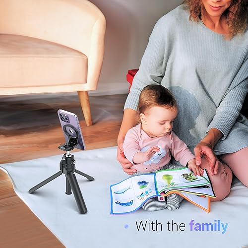 Miniatura 8 de PROfezzion Soporte de cámara Continuity con Mag Safe para computadoras de escritorio y pantallas Mac, fuerte soporte magnético para iPhone 15, 14,