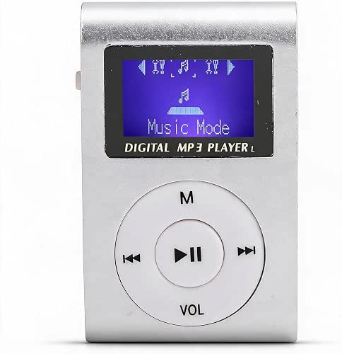 MP3 Music Player with Clip, USB & LCD Screen, Supports