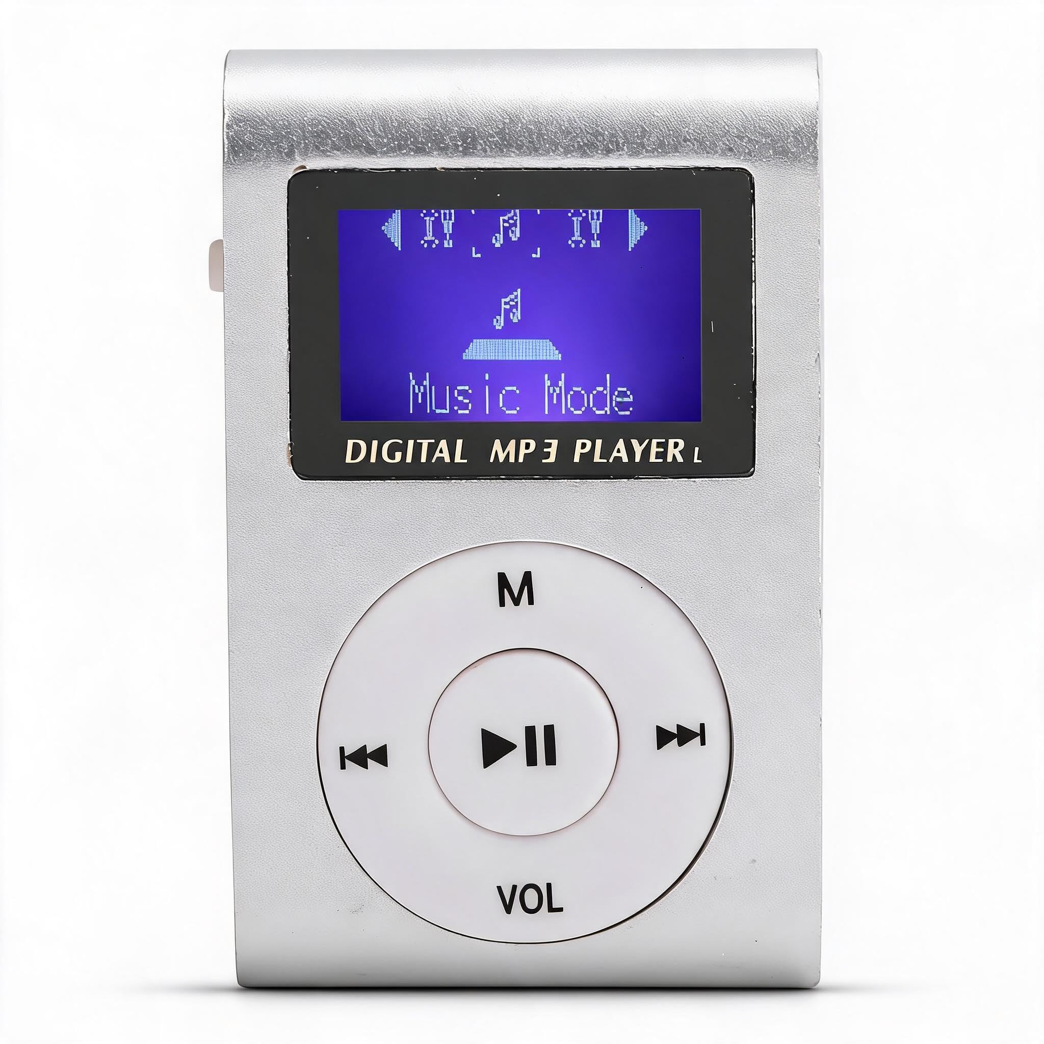 Portable MP3 Player, Mini MP3 Music Player Sports Back Clip MP3 with LCD Screen, Support 32GB Memory Card ，Earphone and USB Cable(Silver)-image-31