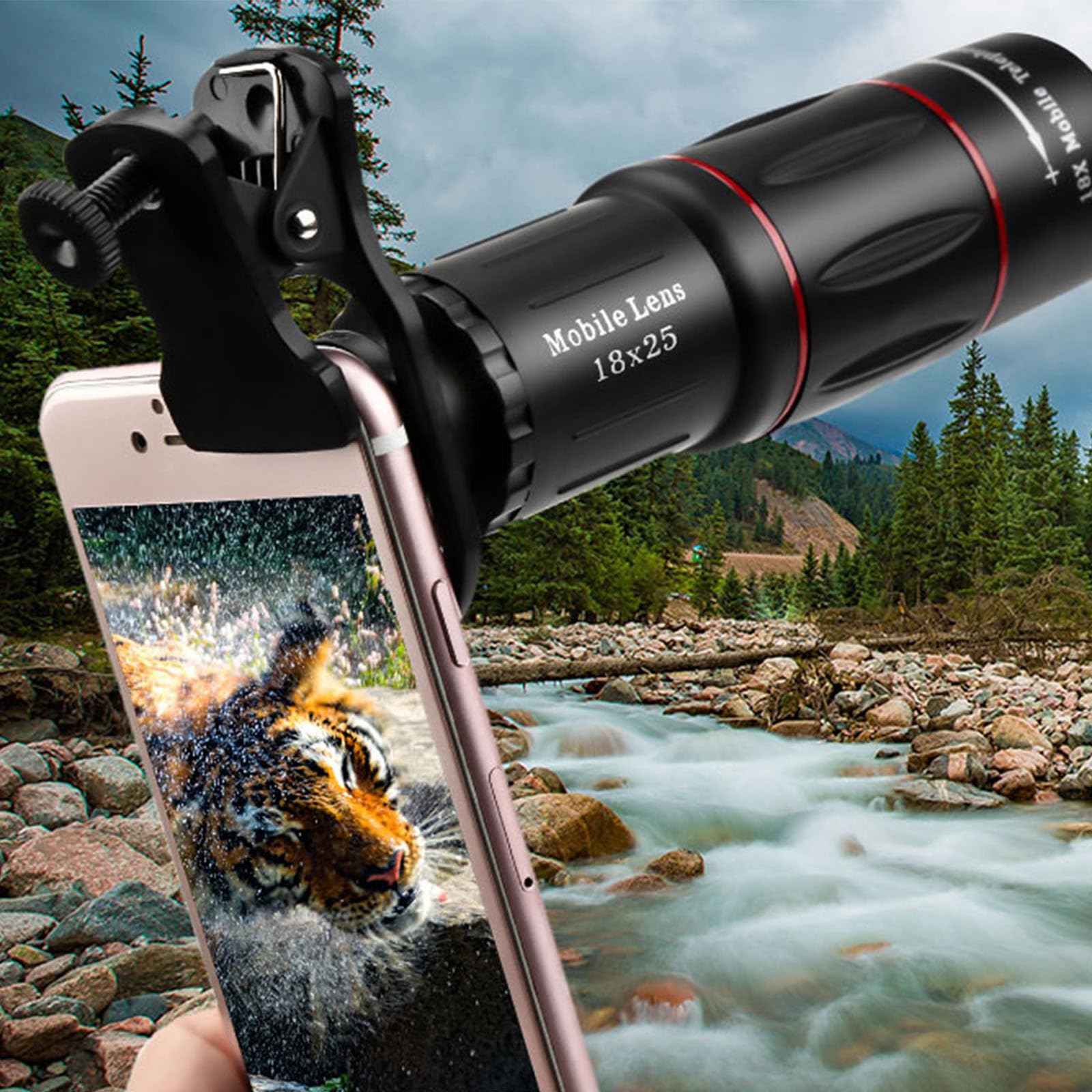 Cellulare Camera Lens Set Scatta Foto Con Obiettivo Telescopico 18X Compatibile Per Concerti Sport Evento All'aperto