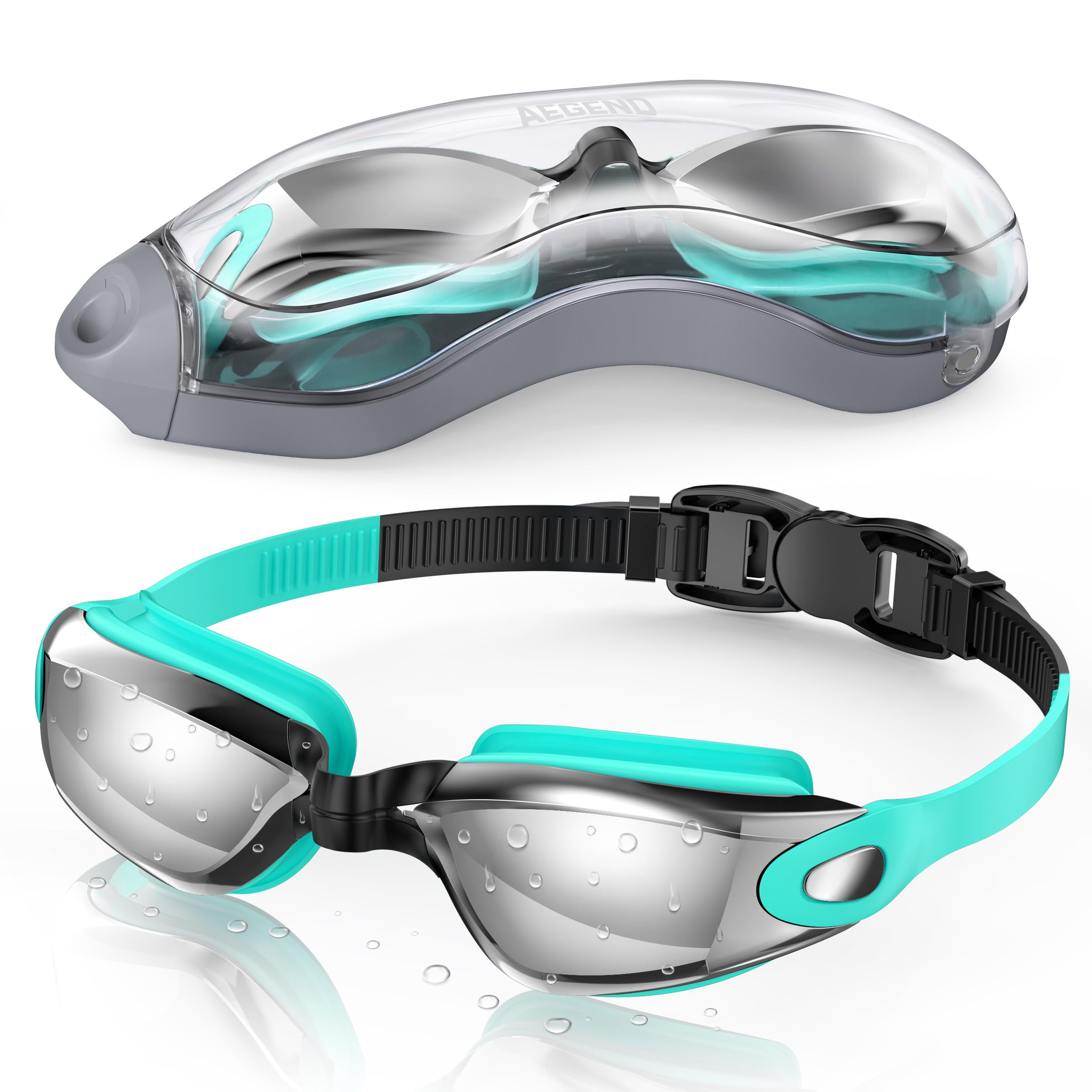 Aegend Swim Goggles, Swimming Goggles No Leaking Full Protection Adult Men Women Youth