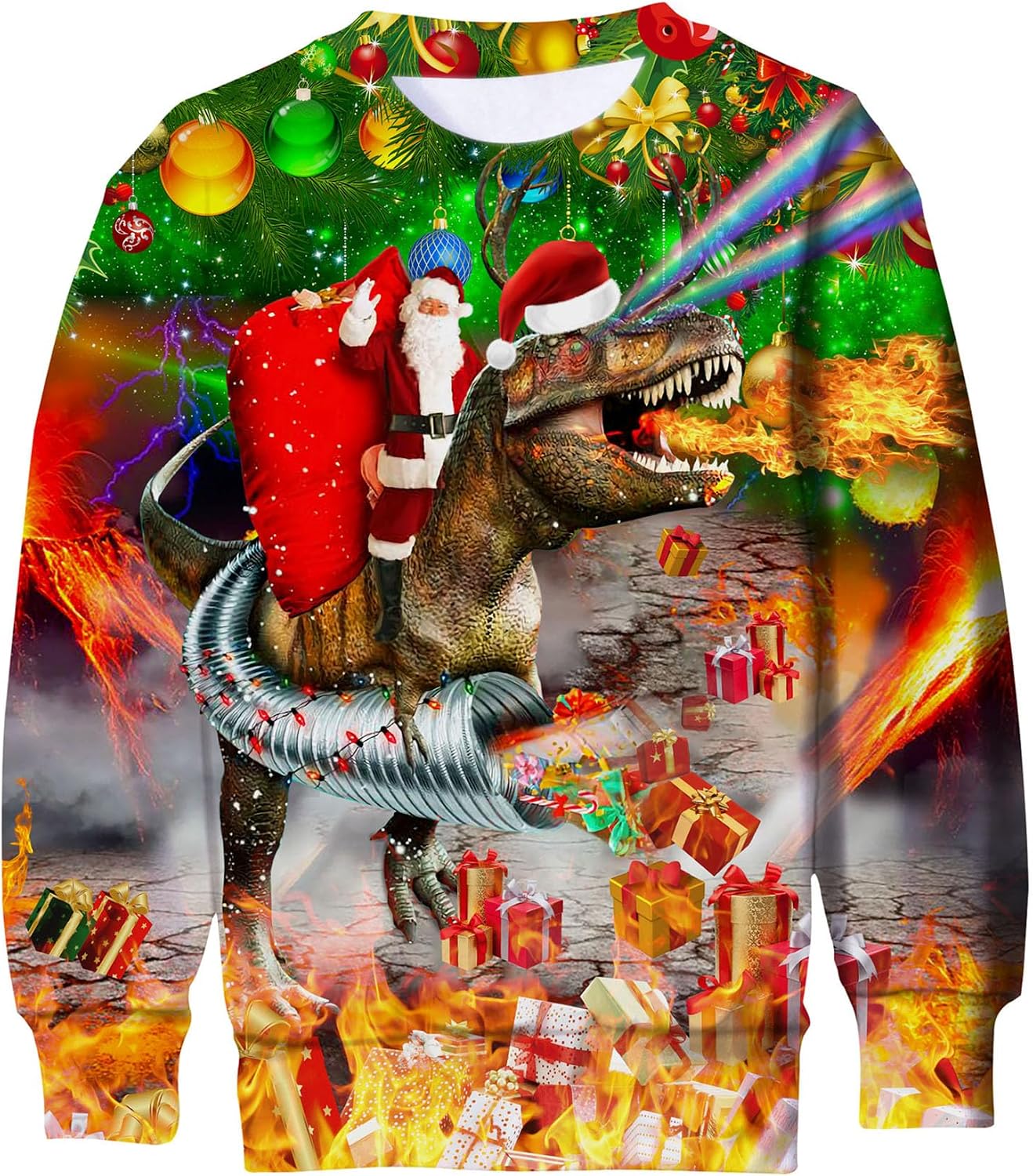 Kids Ugly Christmas Sweatershirt for 4-16 Years Boy Girls Funny Sweater